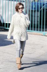 LILY COLLINS Out in Los Angeles 02/02/2016