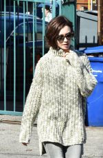 LILY COLLINS Out in Los Angeles 02/02/2016