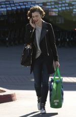 LILY COLLINS Shopping at Pavilions Supermarket in Los Angeles 02/04/2016