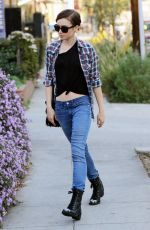 LILY COLLINS Shopping at Whole Foods in Los Angeles 02/13/2016