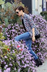 LILY COLLINS Shopping at Whole Foods in Los Angeles 02/13/2016