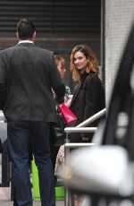 LILY JAMES Arrives at ITV Studios in London 02/01/2016