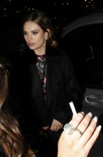 LILY JAMES at Bounce Restaurant in London 02/01/2016