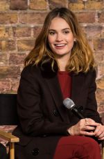 LILY JAMES at Meet the Filmamker Speaker Series at Apple Store in London 02/02/2016