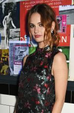 LILY JAMES at Pride and Prejudice and Zombies London Premiere Afterparty 02/01/2016