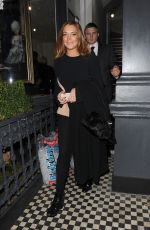 LINDSAY LOHAN Night Out in London 02/03/2016