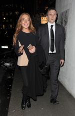 LINDSAY LOHAN Night Out in London 02/03/2016