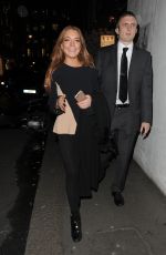 LINDSAY LOHAN Night Out in London 02/03/2016