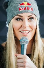 LINDSEY VONN at Press Conference Ahead of FIS Ski World Cup Parallel Slalom 02/23/2016