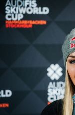 LINDSEY VONN at Press Conference Ahead of FIS Ski World Cup Parallel Slalom 02/23/2016