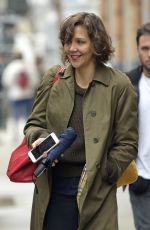 MAGGIE GYLLENHAAL Arrives at Inside Amy Schumer Set in New York