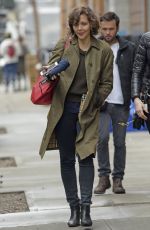 MAGGIE GYLLENHAAL Arrives at Inside Amy Schumer Set in New York
