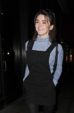 MAISIE WILLIAMS Leaves Sexy Fish Restaurant in London 02/15/2016