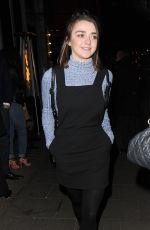 MAISIE WILLIAMS Leaves Sexy Fish Restaurant in London 02/15/2016