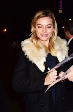 MARGOT ROBBIE Arrives at Late Night with Stephen Colbert in New York 02/07/2016