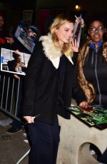 MARGOT ROBBIE Arrives at Late Night with Stephen Colbert in New York 02/07/2016