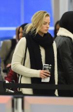 MARGOT ROBBIE at JFK Airport in New York 02/21/2016