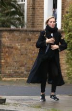MARGOT ROBBIE Out and About in London 02/04/2016