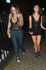 MARNIE SIMPSON< CHLOE and LAURYN GOODMAN at Hard Rock Cafe in London 02/22/2016