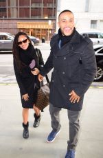 MEAGAN GOOD and Devon Franklin Arrives at Morning Show in New York 01/31/2016