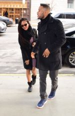 MEAGAN GOOD and Devon Franklin Arrives at Morning Show in New York 01/31/2016