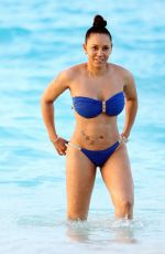 MELANIE BROWN in Bikini at a Beach in Turks & Caicos 02/08/2016
