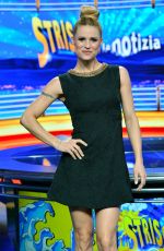 MICHELLE HUMZIKER at Striscia La Notiza at Canal 5 Mediaset Studios in Milan 02/02/2016