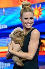 MICHELLE HUMZIKER at Striscia La Notiza at Canal 5 Mediaset Studios in Milan 02/02/2016