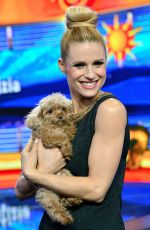 MICHELLE HUMZIKER at Striscia La Notiza at Canal 5 Mediaset Studios in Milan 02/02/2016