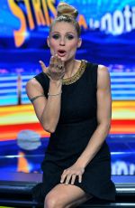 MICHELLE HUMZIKER at Striscia La Notiza at Canal 5 Mediaset Studios in Milan 02/02/2016