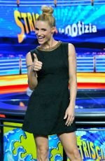 MICHELLE HUMZIKER at Striscia La Notiza at Canal 5 Mediaset Studios in Milan 02/02/2016