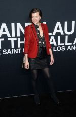 MILLA JOVOVICH at Saint Laurent Fashion Show in Los Angeles 02/10/2016