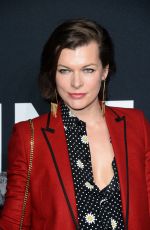 MILLA JOVOVICH at Saint Laurent Fashion Show in Los Angeles 02/10/2016