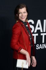 MILLA JOVOVICH at Saint Laurent Fashion Show in Los Angeles 02/10/2016