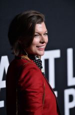 MILLA JOVOVICH at Saint Laurent Fashion Show in Los Angeles 02/10/2016
