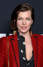 MILLA JOVOVICH at Saint Laurent Fashion Show in Los Angeles 02/10/2016