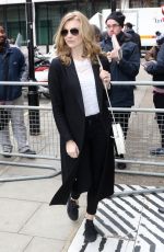 NATALIE DORMER Arrives at BBC Radio 2 in London 02/17/2016
