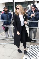 NATALIE DORMER Arrives at BBC Radio 2 in London 02/17/2016