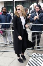 NATALIE DORMER Arrives at BBC Radio 2 in London 02/17/2016