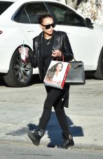 NAYA RIVERA Leaves Andy Lecompte Salon in West Hollywood 02/05/2016