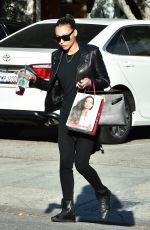 NAYA RIVERA Leaves Andy Lecompte Salon in West Hollywood 02/05/2016