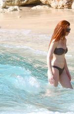 NICOLA ROBERTS in Bikini on the Beach in Barbados 01/28/2016
