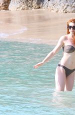 NICOLA ROBERTS in Bikini on the Beach in Barbados 01/28/2016
