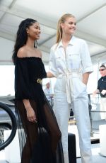 NINA AGDAL and CHANEL IMAN at SI Swimsuit 2016 Swim Beach in Miami 02/17/2016