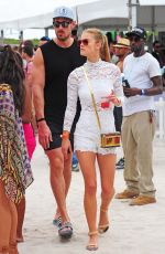 NINA AGDAL at a Beach in Miami 02/20/2016