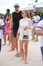 NINA AGDAL at a Beach in Miami 02/20/2016
