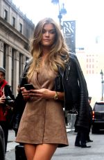 NINA AGDAL Out and About in New York 02/11/2016
