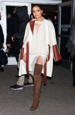 OLIVIA CULPO Leaves Prabal Gurung 2016 Fashion Show in New York 02/15/2016