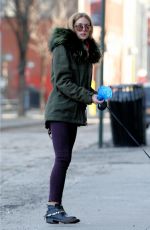 OLIVIA PALERMO Walks Her Dog Out in New York 02/06/2016