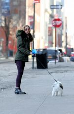 OLIVIA PALERMO Walks Her Dog Out in New York 02/06/2016
